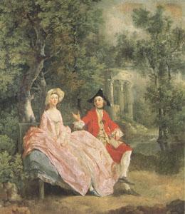 Thomas Gainsborough Conversation in a Park(perhaps the Artist and His Wife) (mk05) Sweden oil painting art